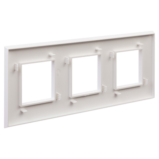 Рамка 3 поста (6 мод.), Avanti, белое облако
