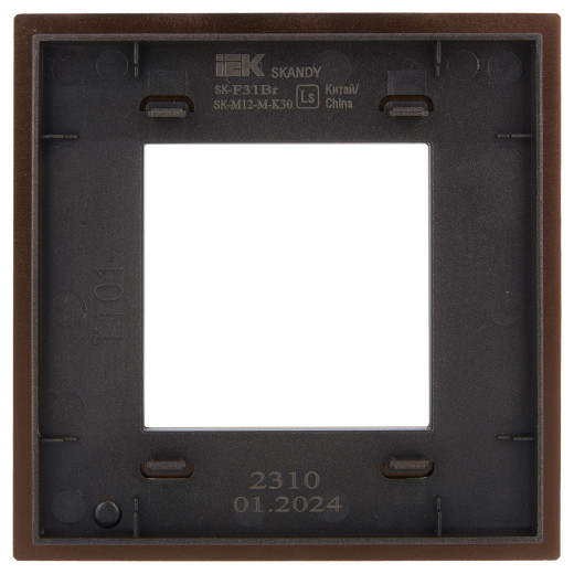 SKANDY Рамка 1-мест. SK-F31Br металл шоколад IEK