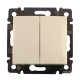 Переключатель двухклавишный - Legrand Valena - 10А 250В схема 6/2 безвинтовые зажимы - слоновая кость