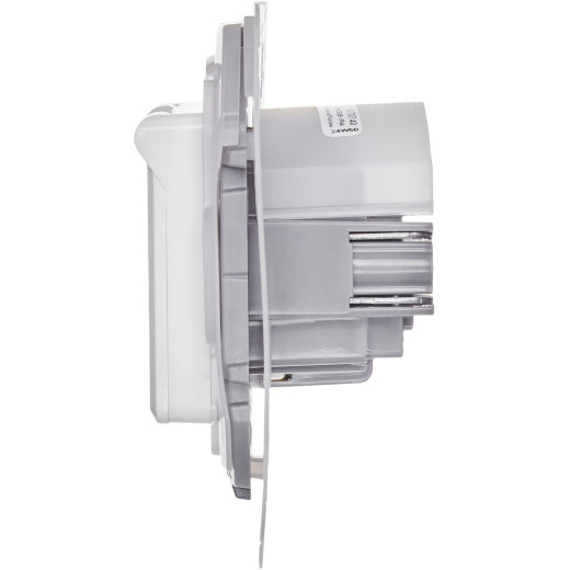 Розетка с заземлением IP44 - Legrand/Daccord Inspiria - со шторками с защитной крышкой 16А 250В винтовые зажимы - белый