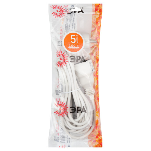 Удлинитель электрический ЭРА  UX-1е-5m с заземлением 1 розетка 5м ПВС 3x0,75мм2 10А