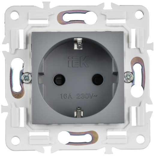 SKANDY Роз. с з/к/ш 16А б/к SK-R06Gr сер. IEK