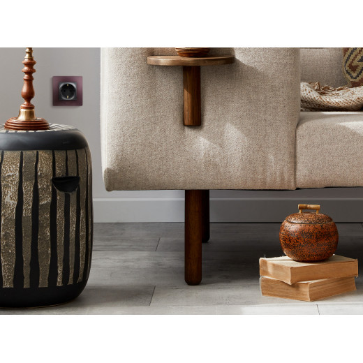 Розетка с заземлением - Legrand Etika - со шторками 16А 250В винтовые зажимы - антрацит