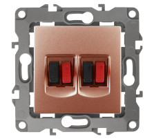 ЭРА Розетка Серия 12 12-3112-14 аудио двойная IP20 медь
