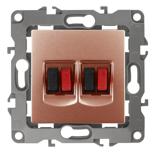 Розетка ЭРА Серия 12 12-3112-14 аудио двойная IP20 медь