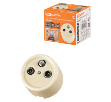 TDM Розетка TV+R+ SAT оконечная сл. кость «Болонь»