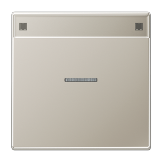 Клавиша для выключателя с подсветкой и полем для надписи, благородная сталь