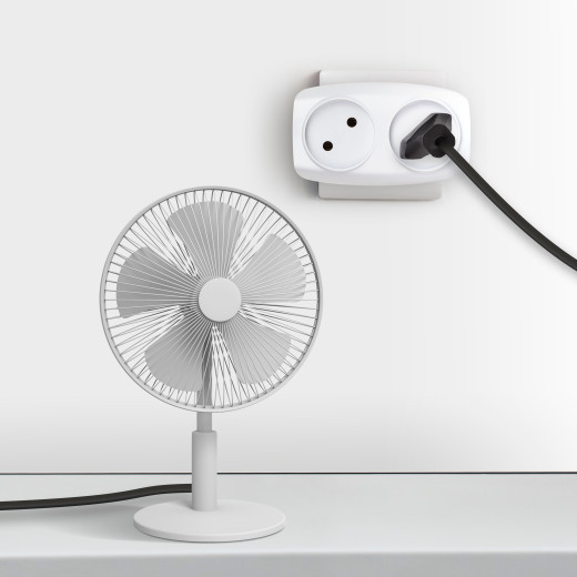 Разветвитель электрический ЭРА SP-2-W на 2 розетки без заземления 16А белый