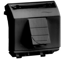 DKC Brava Компьютерная розетка RJ45 кат.6A, 8P8C, Brava, черная, 2мод