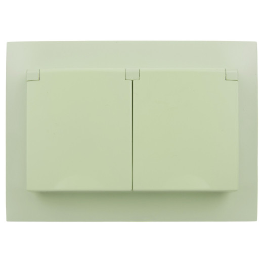 SKANDY Роз. 2-я с кр. 16А в сб IP44 SK-R12M мятн. IEK