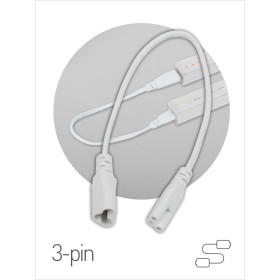 ЭРА Кабель соединительный для линейного светильника C5-С6-0,5 3-pin 0,5 м коннекторы IEC C5-IEC C6