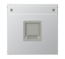 JUNG Плата (фиксация защёлкиванием) с полем для надписи для одного модуля металл алюминий