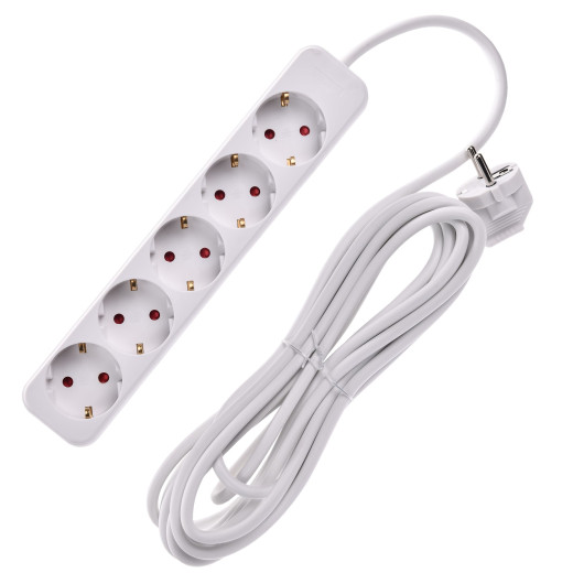 UMA Удлинитель У05 5 мест 5м 3х1мм2 10А бел. IEK