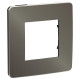 UNICA STUDIO рамка 1-постовая, НИКЕЛЬ/антрацит