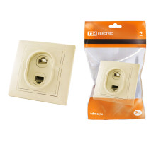 TDM Розетка телефонная RJ11 + компьютерная RJ45 сл. кость 