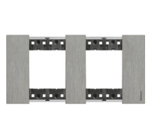 BT Living now Сталь Рамка немецкий стандарт 2 поста (2+2 мод).