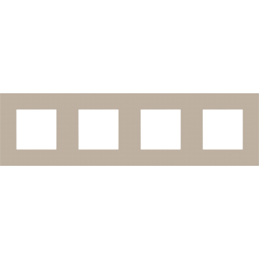 Рамка на 4 поста, шампань сталь
