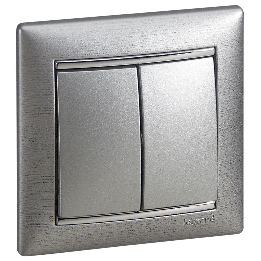 Рамка 1 пост - Legrand Valena - алюминий матовый