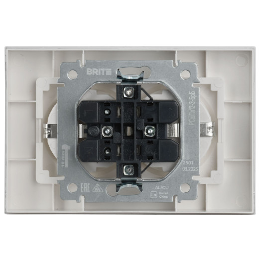 BRITE Роз. 2-я с з/к/ш пл 16А в сб. РСшПл12-3-БрБ бел. IEK