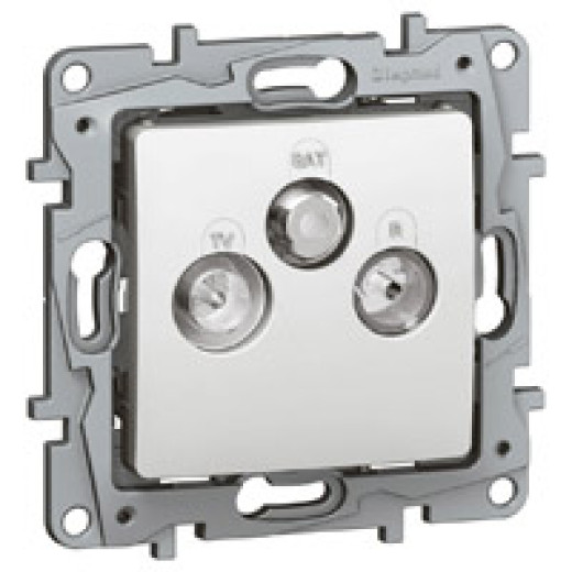 Розетка TV/R/SAT - 2 дБ - 0-2400 мГц - Etika - белый