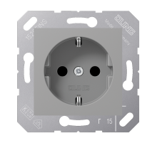 JUNG SCHUKO®-розетка 16 A / 250 B ~ для откидной крышки, серый