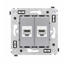 DKC Avanti Компьютерная розетка RJ-45 без шторки в стену, кат.6А двойная, 