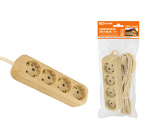 TDM Удлинитель бытовой У04 4 гнезда, 3метра,2П+3, ПВС 3х1мм2 