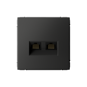 Systeme Electric ArtGallery Базальт Розетка двойная компьютерная RJ45+RJ45, кат. 5е, механизм