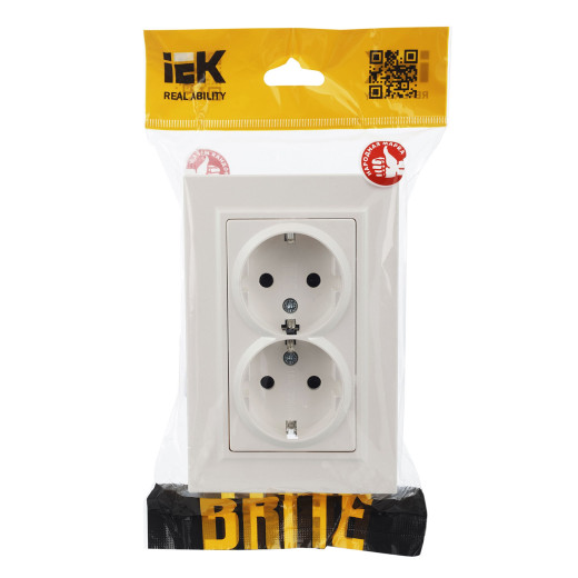 BRITE Роз. 2-я с з/к/ш 16А в сб. РСш12-3-БрЖ жемч. IEK