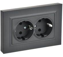 IEK BRITE Роз 2-я с з/к без з/ш пл 16А сб РСПл12-3-БрГ граф.