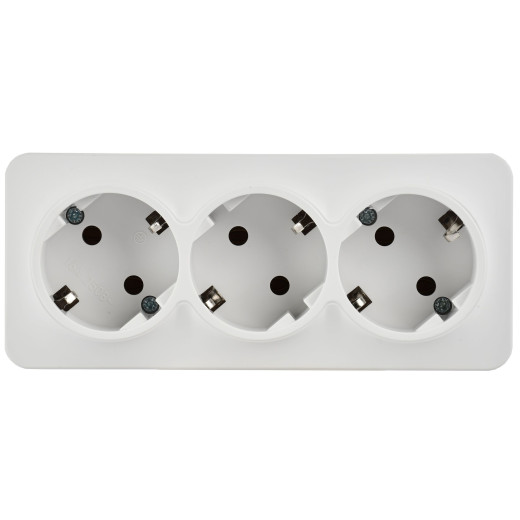 GLORY Роз. 3-я с з/к без з/ш о/у 16А РС23-3-ХБм бел. м. IEK