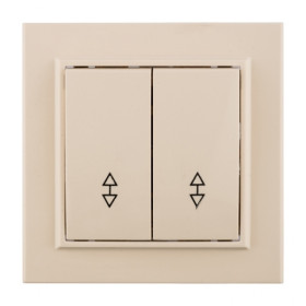 EKF Basic Минск Бежевый Выключатель проходной 2-кл, 10А, СП.