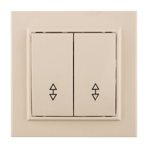 Выключатель 2-кл. СП проходной 10А бежевый Минск EKF