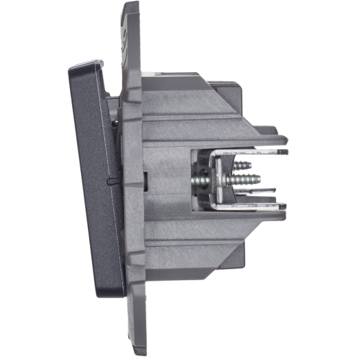 Выключатель трёхклавишный - Legrand/Daccord Inspiria - 10АХ 250В винтовые зажимы - антрацит