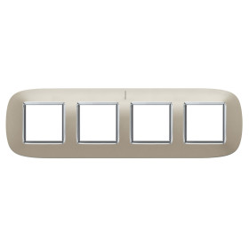 BT Axolute Светлый титан Рамка 2+2+2+2 мод эллипс.