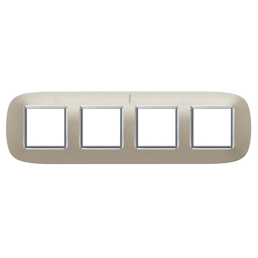 Axolute декоративные накладки в форме эллипса, глянцевые, цвет светлый титан, на 2+2+2+2 модуля