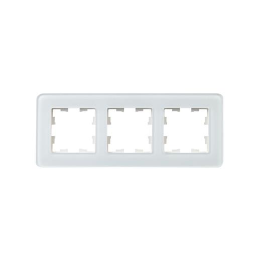 BRITE Рамка 3-мест. РУ-3-2-Бр стекло бел. RE IEK