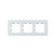 BRITE Рамка 3-мест. РУ-3-2-Бр стекло бел. RE IEK