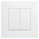 Выключатель двухклавишный - Legrand Etika - 10А 250В безвинтовые зажимы - белый