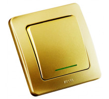 Hegel Мастер внутр Золото ВС10-312-07 Выключатель 1-клавишный, с индикацией