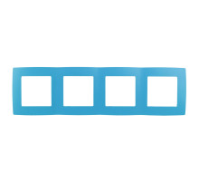 ЭРА 12-5004-28 Рамка на 4 поста, Эра12, голубой (10/100/2000)