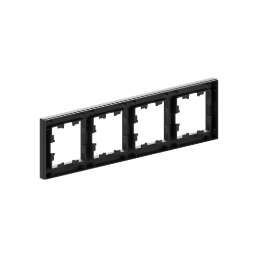 4 - местная рамка, чёрная, пластик Эпика EKF