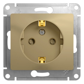 Systeme Electric Glossa Титан Розетка с/з со шторками