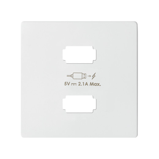82 Concept Матовый белый, Накладка для зарядного устройства 2xUSB