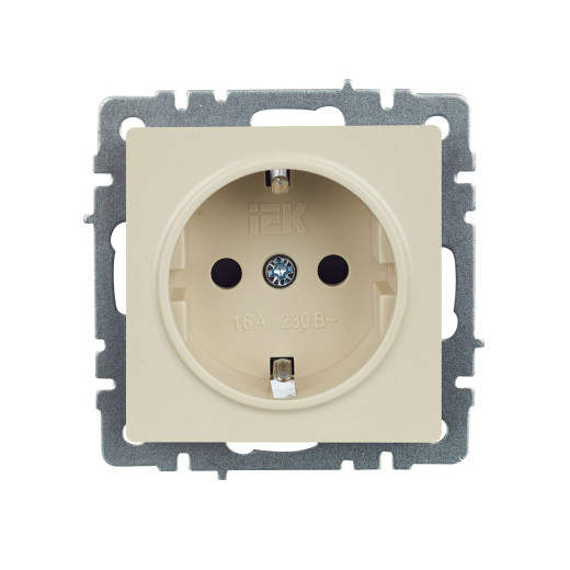 BRITE Роз. с з/к/ш 16А РС14-1-0-БрКр беж. IEK