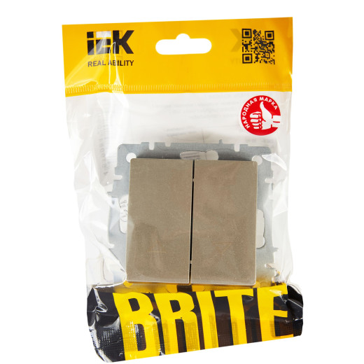 BRITE Выключ. жалюзи 10А ВС10-1-5-БрШ шамп. IEK