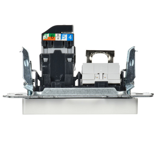 BRITE Роз. двойная RJ11+RJ45 кат.5E РК/Т12-БрБ бел. IEK