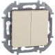 Выключатель двухклавишный - Legrand/Daccord Inspiria - 10АХ 250В безвинтовые зажимы - слоновая кость