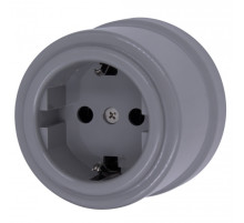 BIRONI Лизетта Пластик Титан Розетка с/з