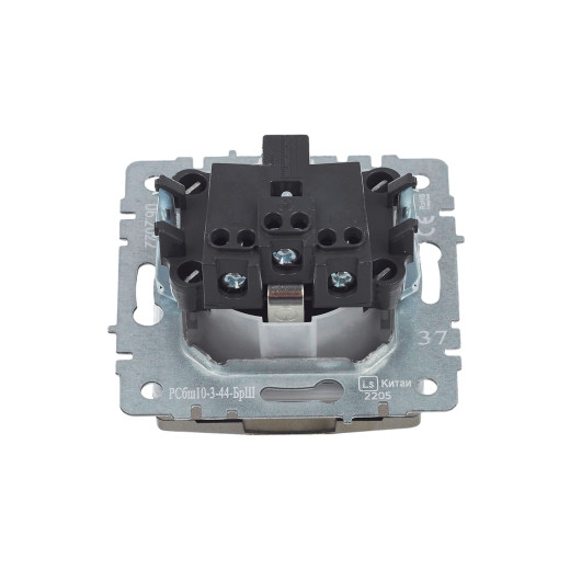 BRITE Роз. с з/к/ш с кр. 16А IP44 РСбш10-3-44-БрШ шамп. IEK